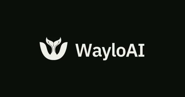 WayloAI public website preview with its brand mark